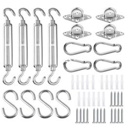 Awnings Awning Instal Attachment Set Heavy Duty Sun Shade Sail Stainless Steel Hardware Kit for Home Garden Sunshade Fixing Accessories