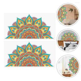 Wallpapers 2 Pcs Mandala Wall Sticker Decorative Decals Living Room Flower Bedroom Pvc Self Adhesive Stickers