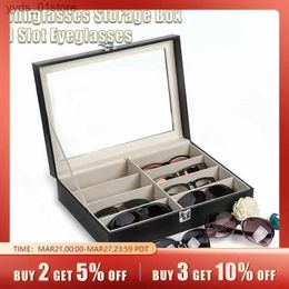 Jewellery Boxes Multifunctional Sunglasses Storage Box Mens and Womens Glasses Display Box PU Leather Dustproof Jewellery Storage Box L240323