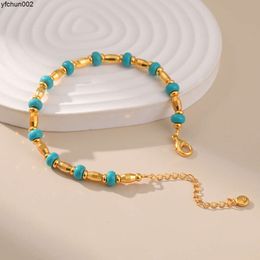 Bestselling Niche Court Style Turquoise Handmade Bracelets with a High-end Feel Temperament and Grandeur 9czr