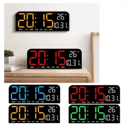 Wall Clocks Large Digital Clock Temperature And Date Week Night Display Mode LED Timing 12/24H Table Alarm Electronic L8H0