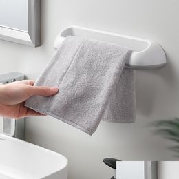 Bath Accessory Set Bathroom Towel Holder Of Punch Wall Mounted Rack Storage Accessories Kitchen Duster Cloth Supplies Drop Delivery Ho Ott8T