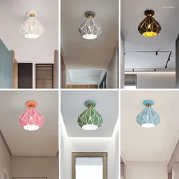 Ceiling Lights Nordic Macaron Corridor Balcony Entrance Foyer Cloakroom Creative And Personalized Hollow Light