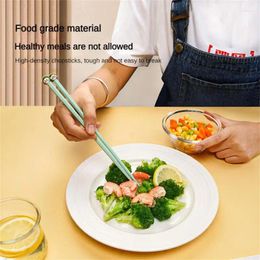 Chopsticks Alloy Solid Colour Easy To Disinfect Durable Comfortable Handling Delicate And Thick Gifts For Foodies