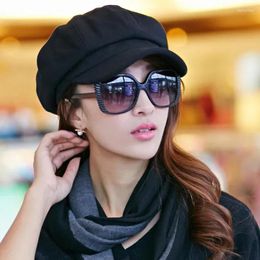 Berets Sboy Cap Fashion Women Gatsby Octagonal Baker Peaked Beret Driving Hat Female Sunscreen Hats Painter Tour