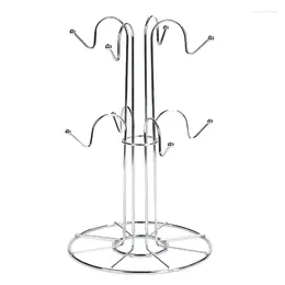 Kitchen Storage Cup Drying Rack With 8 Hooks Drainer Mug Tree Organizer For Home Desktop Easy To Use Durable