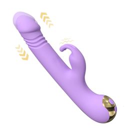 Thrusting Rabbit Vibrator Sex Toy for Women Gspot Clit Clitoris Stimulator Powerful Silicone Sexy Toys Female Adults Goods 240312