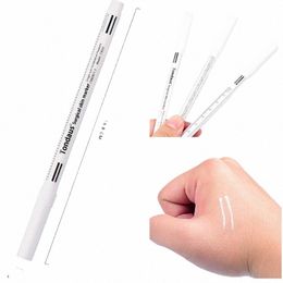 tattoo Marker Pen White Permanent Makeup Accories White Surgical Skin Marker Pen for Eyebrow Scribe Tool YH2260 J03L#