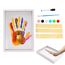 Frames Family Handprint Art DIY Born Keepsake Frame Home Decor For And Expecting Parents Includes 6 Paint Colours 4