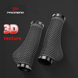 Promend GR502E Bike Grips MTB Road Rubber Handlebar Covers 3D Shock Absorption Antislid Girps Bicycle Parts 240318