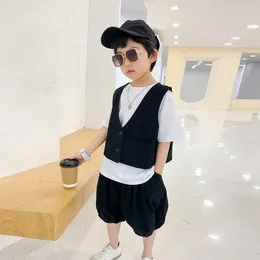 Clothing Sets 3 Pieces/Set For Age 3-10 Years Baby Boys Kids Summer Short Sleeve T-shirt Pants Active Casual Suits