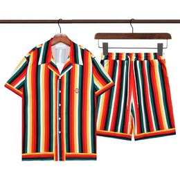 crime summer fashion Mens Tracksuits Hawaii beach pants set designer shirts printing leisure shirt man slim fit the board of directors short sleeve short beachs61