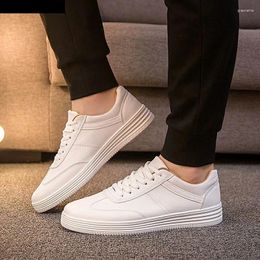 Casual Shoes 2024 Sneakers Men Platform Running Sports White Lace Up Skate Flat For Leather Male