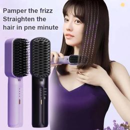 Irons Lazy Hair Straightener Wireless Hair Hot Comb Mini USB Rechargeable 2024 Best Cordless Hair Straightener Brush For Home Tra N1Q8