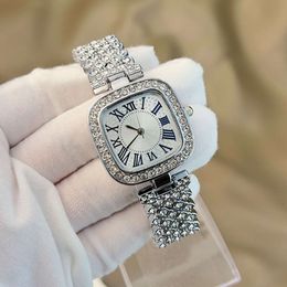 Tiktok Mantian Star Set Small Table Temperament Fashion Full Diamond Square Bracelet Quartz Women's Watch