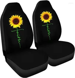 Car Seat Covers Christian Sunflower Faith Scripture Bible Front Auto Set Of 2 Universal Fit Most Vehicle