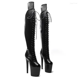 Dance Shoes Leecabe 20CM/8inches Snake Upper Open Toe Trend Fashion High Heel Platform Boots Pole