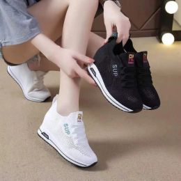 Boots Women Wedges Shoes Platform Shoes 2023 Spring Breathable Casual Shoes Woman Fashion Sneakers Height Increasing Vulcanize Shoes