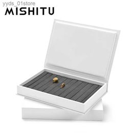 Jewellery Boxes MISHITU Magnetic Jewellery Display Storage Box Book Style Ring Necklace Storage Box New Jewel Design Jewellery Display Tray L240323