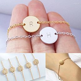 Charm Bracelets 2024 Adjustable Letter Bracelet For Women Girls Gold Silver Colour Alloy Luxury Bangles Lovers Jewellery Gift