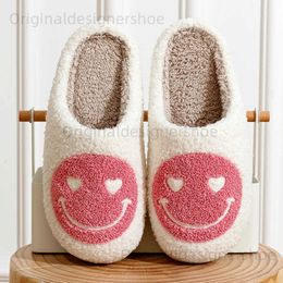 Slippers Women Home Winter Slippers Face Heart Eye Style Fluffy House Cute Print Gift Fleece Flat Ladies Indoor HouseShoes T240323