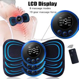 Massaging Neck Pillowws 8 Modes 19 Gears Electric Pulse Neck Massager Cervical Back Muscle Pain Relief Tool Shoulder Leg Body Mini Massage Relax Cushion 240323