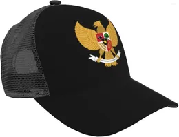 Ball Caps Coat Of Arms Indonesia Baseball Unisex Adjustable Outdoor Breathable Mesh Hat