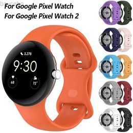 Pulseiras de relógio Google Pixel Relógios originais pulseira de silicone fivela de metal pulseira de silicone arco pulseira completa Google Pixel Watch 1/ 24323