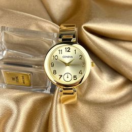 Pulseira de temperamento feminino, nicho de ouro de quartzo, relógio simples e sofisticado, relógio feminino