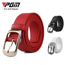 Shorts PGM Women's Golf Belt Korean Style All Match Belt Buckle 3 Colors Black Red White Microfiber Sports Belt PD017