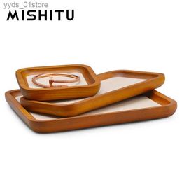 Jewellery Boxes MISHITU Wooden Jewellery Display Storage Tray Ring Earring Necklace Jewellery Tray Organiser Stackable Jewellery Storag L240323