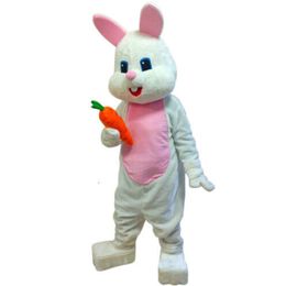 Mascot Costumes New Adult Halloween Christmas White Easter Rabbit Mascotte Cartoon Plush Fancy Dress Mascot Costume