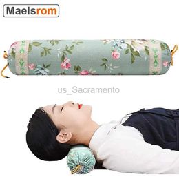 Massaging Neck Pillowws Wormwood Filling Neck Roll Pillows Bolster for Neck Shoulder Pressure Relief Ergonomic Chiropractic Back Neck Support Cervical 240323