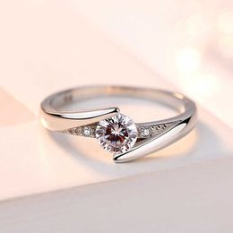 S925 Sterling Silver Ring Korean Edition Prestige Ring Classic Closed Womens Ring Korean Edition Diamond Ring Wedding Ring Set with Diamond Ring