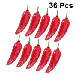 Decorative Flowers 36 Pcs Home Decor Artifical Chilli Fake Vegetable Miniature Dinning Room Decoration Model House Decorations For