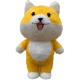 Mascot Costumes 2m/2.6m Big Cat Iatable Suit Adult Funny Walking Mascot Costume Full Body Blow Up Furry Outfit for Entertainment Party