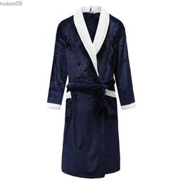 home clothing Sexy Underwear Coral Plush Pyjama Set Home Dress Navy Blue Pyjama Full Set Kimono Bathroom DressL2403