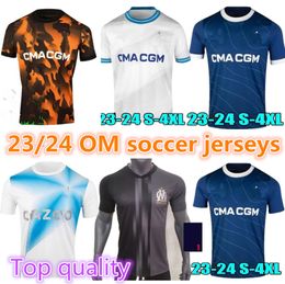 2023 2024 Marseille Home AWAY Soccer Jerseys 30 Year Anniversary Special OM Maillot Foot 23 34 Football Shirt FANS Version Training Olympique 30TH GUENDOUZI ALEXIS
