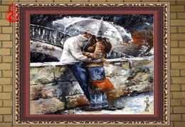 Promotion DIY 5D Diamond Embroider The Romantic couples Round Diamond Painting Cross Stitch Kits Diamond Mosaic Home Decoration4169364