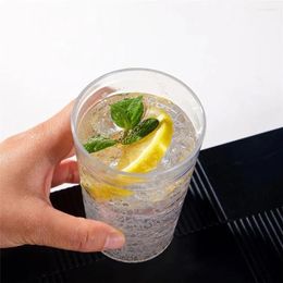 Mugs Transparent Water Cup Household Acrylic Light Luxury Single Juice Coffee Toothbrush Layer Tea Milk Large Capacity K1s0