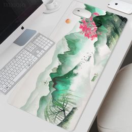 Pads Landscape Painting Mouse Pad Gaming XL New Custom Large Mousepad XXL keyboard pad Office Carpet Natural Rubber Table Mat