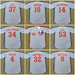 Men's 1981's-1988's Montreal ANDRE DAWSON ANDRES GALARRAGA CHARLIE LEA CHRIS SPEIER DENNIS MARTINEZ GARY CARTER GRAIG NETTLES Throwback Baseball Jersey S-5XL