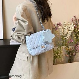 Designer Luxury fashion tote bags Wallets Korean frosted new Lingge small square bag in 2024 fashionable and versatile with a sense of westernizationO nes houlderc r
