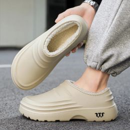 Shoes Winter Warm Kitchen Nonslip Waterproof Restaurant Working Shoes Eva Chef Cotton Slippers Size 3647