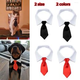 Dog Apparel Comfortable Tuxedo Bow Ties Cute Cat Grooming Necktie Pet Accessories Formal Tie White Collar