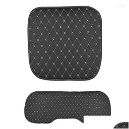 Car Seat Covers Ers Pu Leather Bottom Protectors Pad Mat Cushion For Vehicle Four Season Drop Delivery Automobiles Motorcycles Interio Otj2I