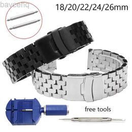 Watch Bands Replace the 18mm 20mm 22mm 24mm and 26mm stainless steel wristband bracelet double lock buckle and 5ZTK wristband 24323