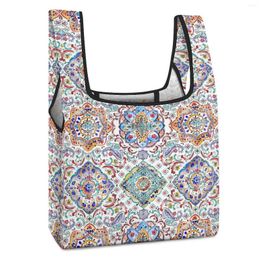 Shopping Bags Customized Printed Shopper Shoulder Bag Exotic Ethnic Style Tote Casual Woman With Handles Custom Pattern