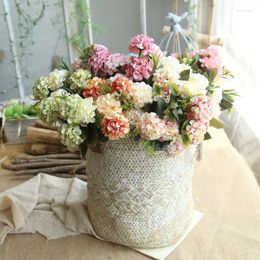 Decorative Flowers Artificial Cora Ball Surname Bouquets Fake Christmas Decoration Vase Home Wedding Decor Floral