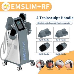 Rf Equipment Emslim Beauty Machine For Fat Removal Muscle 2 Applicators Hi-Ems Burn Fat Device